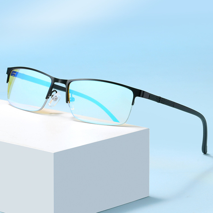 Blue Block metal glasses with blue light protection for colorblind people 1693