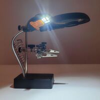 Tabletop multifunctional magnifying glass with backlight 16129-C1-XX, magnification: 3X, 5X, 8X