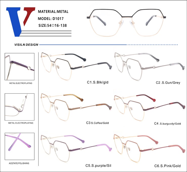 Metal nylor frame with spring hinges D1017-DA