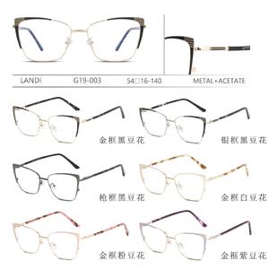 Оправа для очков металл + ацетат с флексом Landi LD-G19-003