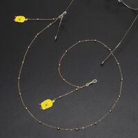 Металлическая нескользящая цепочка золотого цвета, с симпатичной уточкой, для очков и масок GL651