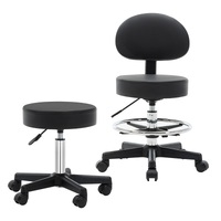 Кресло вращающееся на колесиках со спинкой и подъемником для кабинета офтальмолога KBL-001 (C12+B05)