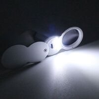 Лупа складная с универсальной подсветкой 9888-XX, размеры: ⌀25 мм. Увеличение: 40Х 