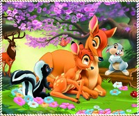 Салфетка с рисунком для протирки очков, материал микрофибра, в индивидуальной упаковке ОЛЕНЕНОК БЕМБИ 1, 17,5 *14,5 см