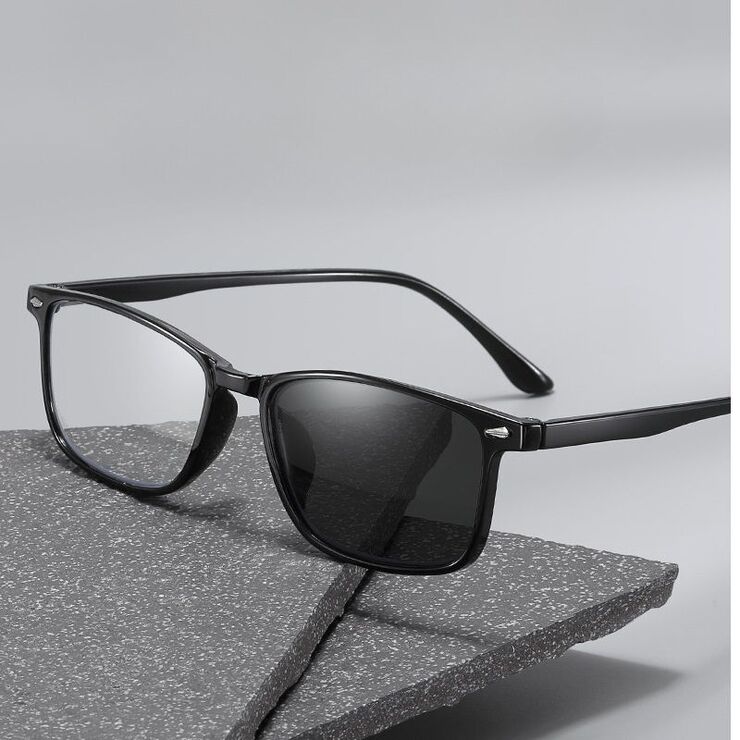 Photochromic plastic TR90 glasses for reading, with protection Blue Cut, diopters from 0.00 to +4.00, KY806变色老花