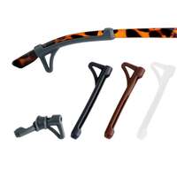 Наконечники на заушники силиконовые с крючком, длина 55 мм