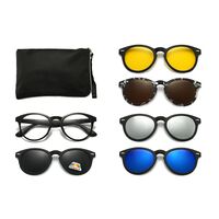 Round frames El Dorado with a set of polarized sunglasses bits on the magnet 2205A 每套5件