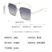 Складные поляризационные солнцезащитные металлические очки с защитой UV400 2963-GT