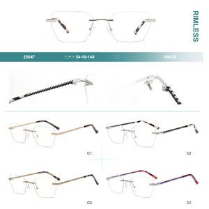 Оправа для очков металлическая безободковая Big City 25647