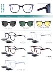 Plastic acetate frame with flex hinges + polarized clip-on Big City F3001S
