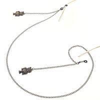 Металлическая нескользящая цепочка бронзового цвета, с подвеской в виде совы, для очков и масок GL202
