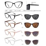 Оправа для очков пластиковая TR90+CP с защитой от синего света, с флексом  + поляризационная солнцезащитная насадка (клипон) Leke LK8820