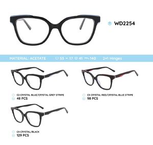 Plastic acetate eyeglasses frame with spring hinges WD2254
