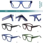 Plastic frames for glasses, thick acetate Big City H2839