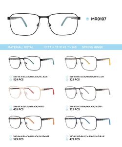 Металлическая оправа с дужками из пластика TR-90 MR0107