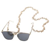 Металлическая нескользящая цепочка золотого цвета, с ракушками, для очков и масок GL324