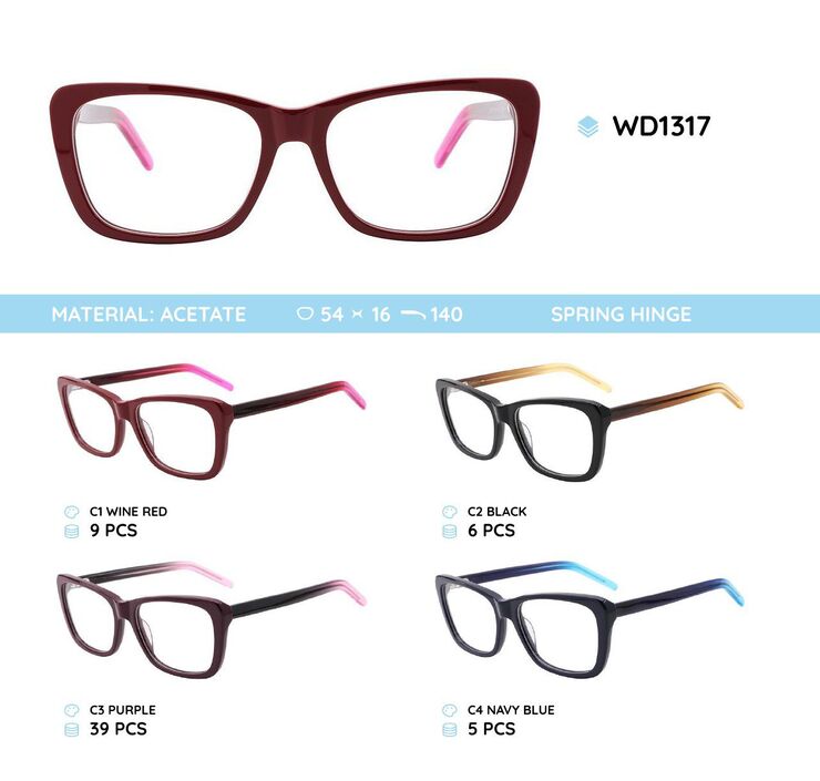 Plastic frames for glasses acetate material WD1317