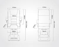 Рабочее место офтальмолога, комбинированный стол с кнопочным управлением + кресло S-880B, столешница 880*500 мм 