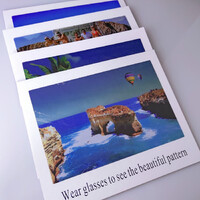 Glasses polarization tester chart 002, 15*10 cm