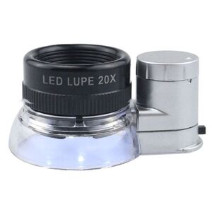 Лупа портативная карманная с подсветкой 7103A, диаметр: 21 мм, увеличение: 20X