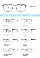 Металлическая оправа с дужками из материала TR-90 HE01-02