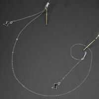 Металлическая нескользящая цепочка, с молнией, для очков и масок GL267