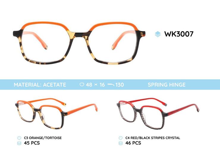 Acetate plastic frames for kids WK3007