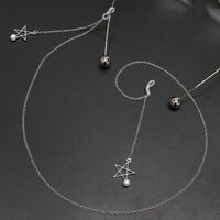 Металлическая нескользящая цепочка, с подвеской в виде звезды с жемчугом, для очков и масок GL240