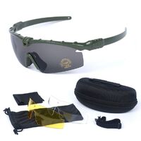 Очки защитные противоударные тактические +3 насадки 军迷6色3.0套装