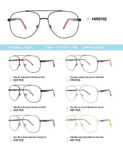 Металлическая оправа с дужками из пластика TR-90 MR0110