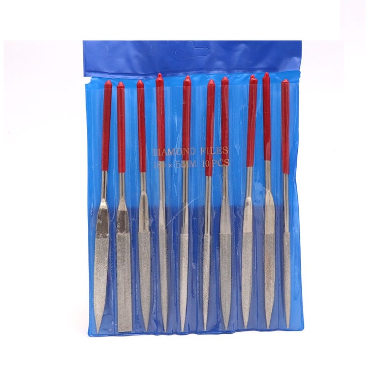 Напильники алмазные на гальванической связке, набор 10 штук