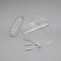Пинцеты с присоской, индивидуальная упаковка, длина 6 см, для работы с контактными линзами, заказ от 60 штук 全透明领子套盒