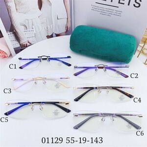 Оправа металлическая безободковая, линзы с Blue Block покрытием SANTA 01129