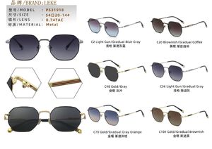 Солнцезащитные поляризационные металлические очки Leke L31918