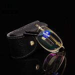 Очки металлические складные для чтения 2020防蓝光 с защитой Blue ray cut с футляром, диоптрии от +1.00 до +4.00, РМЦ=62-64