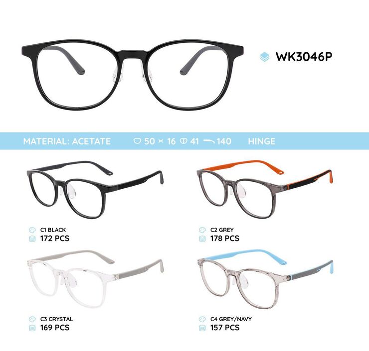 Acetate plastic frame for kids WK3046P