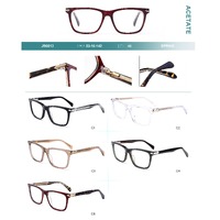 Combined frames for glasses, acetate + metal, with spring hinges Big City JB6013