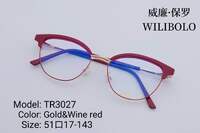 Оправа металл + TR90 ультратонкая женская с флексом Wilibolo TR3027