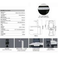 Рабочее место офтальмолога, комбинированный стол + кресло PK-100AT, столешница 1060*450 мм