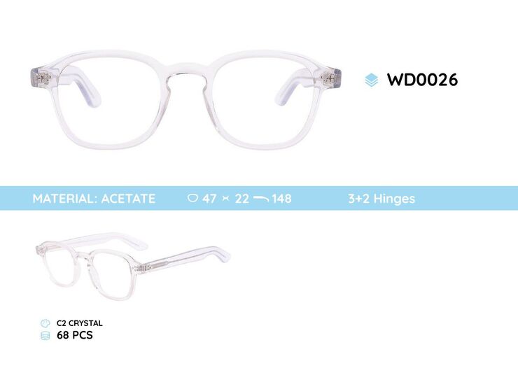 Plastic frames for glasses acetate material WD0026