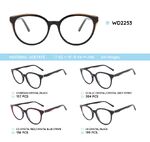 Plastic acetate eyeglasses frame with spring hinges WD2253