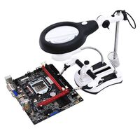 Лупа настольная мультифункциональная с подсветкой 16130-108C-XX, увеличение: 2,5X, 5X, 6X, 10X