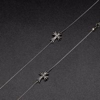 Металлическая нескользящая цепочка серебряного цвета, c крестом, для очков и масок GL587