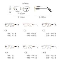 Metal + TR90 plastic Blue Blocker glasses frame for women with UV and blue light protection lenses More FCS3169