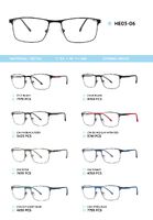 Металлическая оправа с дужками из материала TR-90 HE03-06