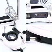 Лупа настольная мультифункциональная с подсветкой 16130-108C-XX, увеличение: 2,5X, 5X, 6X, 10X