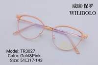 Оправа металл + TR90 ультратонкая женская с флексом Wilibolo TR3027