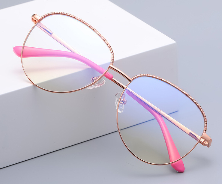 Оправа металлическая с линзами блю-блокерами 3036