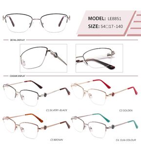 Оправа металлическая полуободковая с флексом LE8851-DA