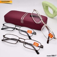 Eyeglasses in a metal frame with case tube Vizzini 898 premium quality class